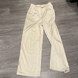 Princess Polly trousers cream silk satin
